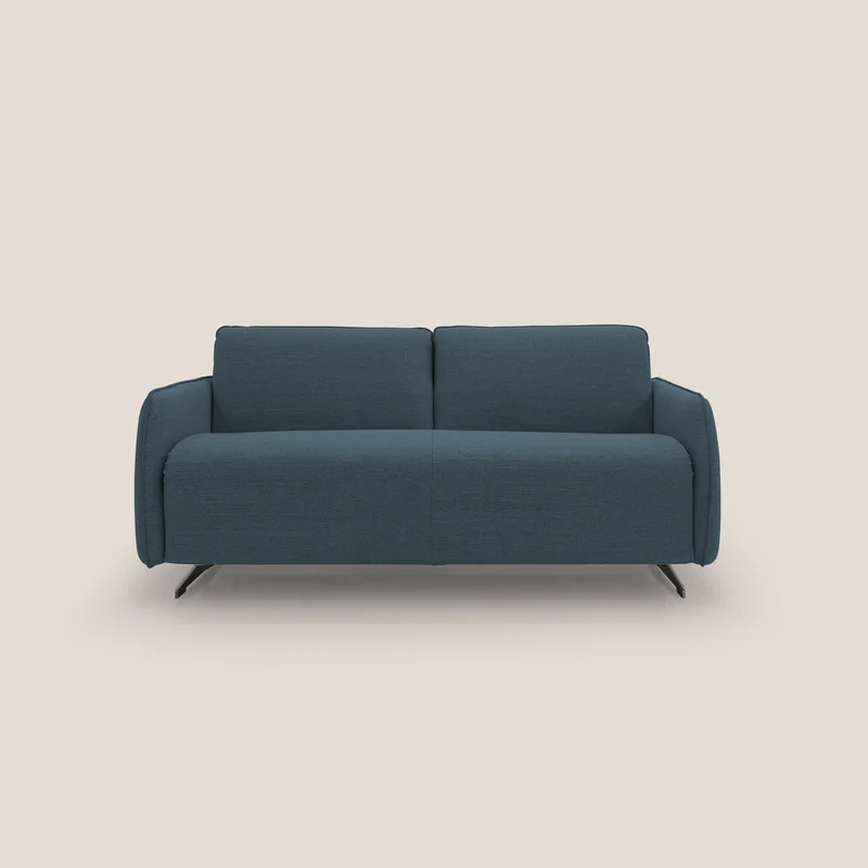 Texas Divano letto matrimoniale moderno in tessuto impermeabile T19 blu