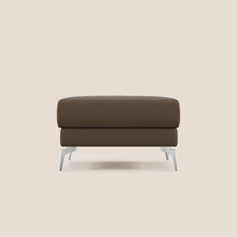 Star Pouf con piedini alti in tessuto smacchiabile T05 marrone