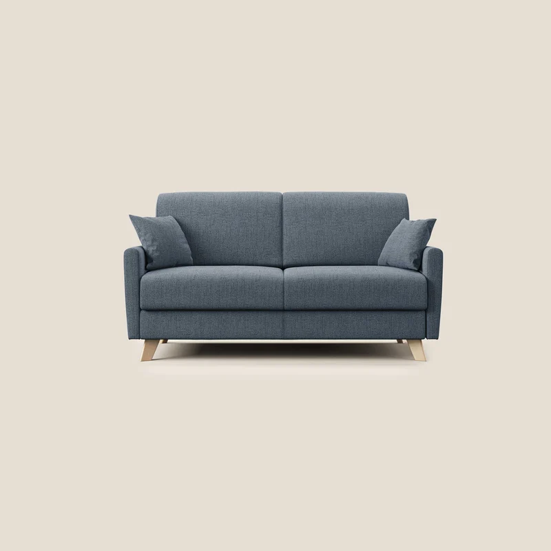 Edgar divano letto matrimoniale in tessuto felis impermeabile T03 blu