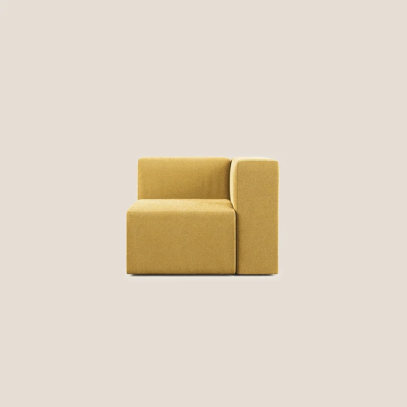 Nettuno modulo angolo/laterale in morbido tessuto bouclè T07 giallo