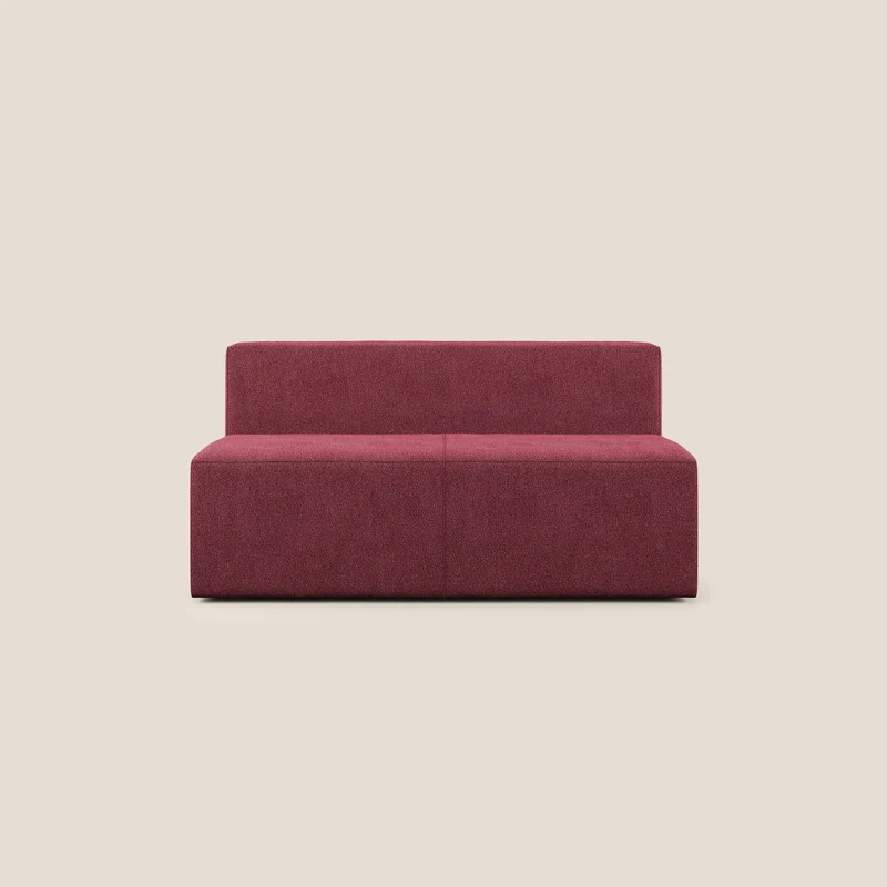 Nettuno modulo centrale maxi in morbido tessuto bouclè T07 rosso