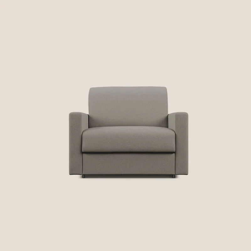 Chris poltrona letto in tessuto impermeabile T13 tortora
