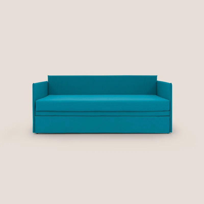 Brenta Divano duplex con doppio letto in tessuto simil cotone impermeabile T13 azzurro