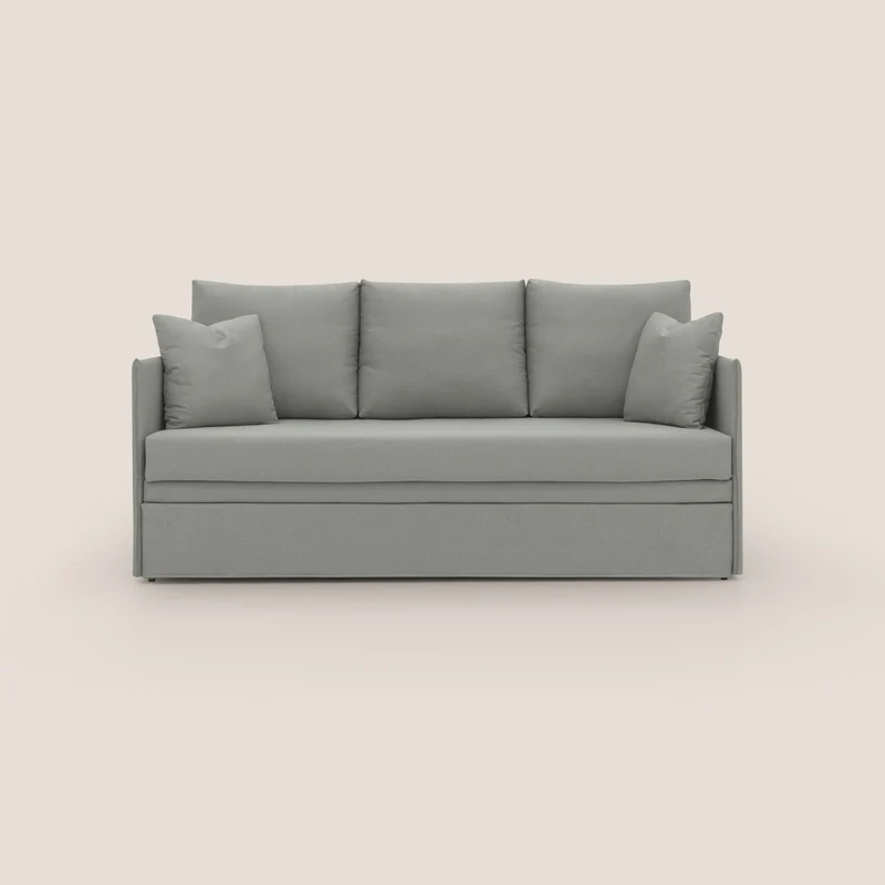 Brera Divano duplex con doppio letto in tessuto simil cotone impermeabile T13 grigio