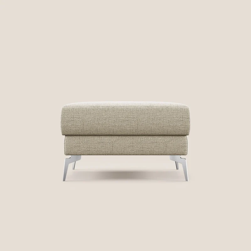 Star Pouf con piedini alti in tessuto impermeabile fiammato T03 beige