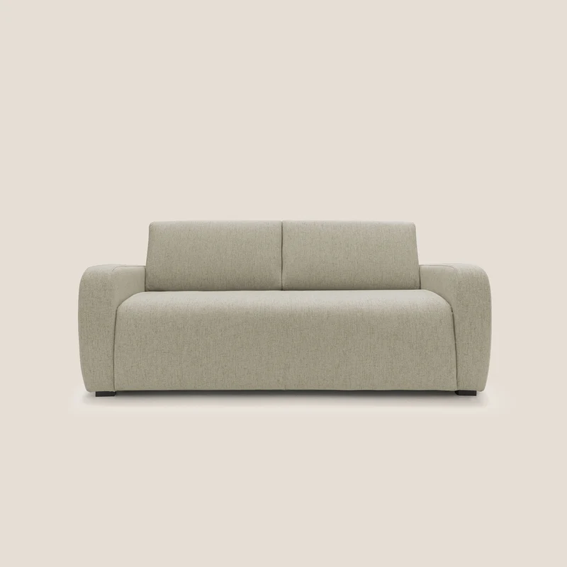 Duna Divano letto matrimoniale con materasso 20 cm in tessuto impermeabile T03 beige