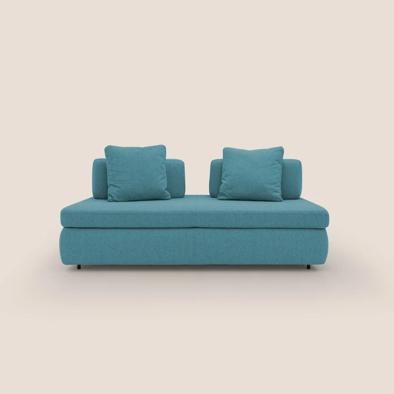 Gransasso Divano letto matrimoniale dal DESIGN innovativo in tessuto impermeabile T03 azzurro