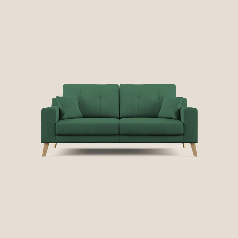 Danish divano moderno in tessuto morbido impermeabile T02 verde