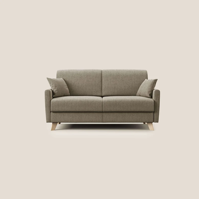Edgar divano letto matrimoniale in tessuto felis impermeabile T03 marrone