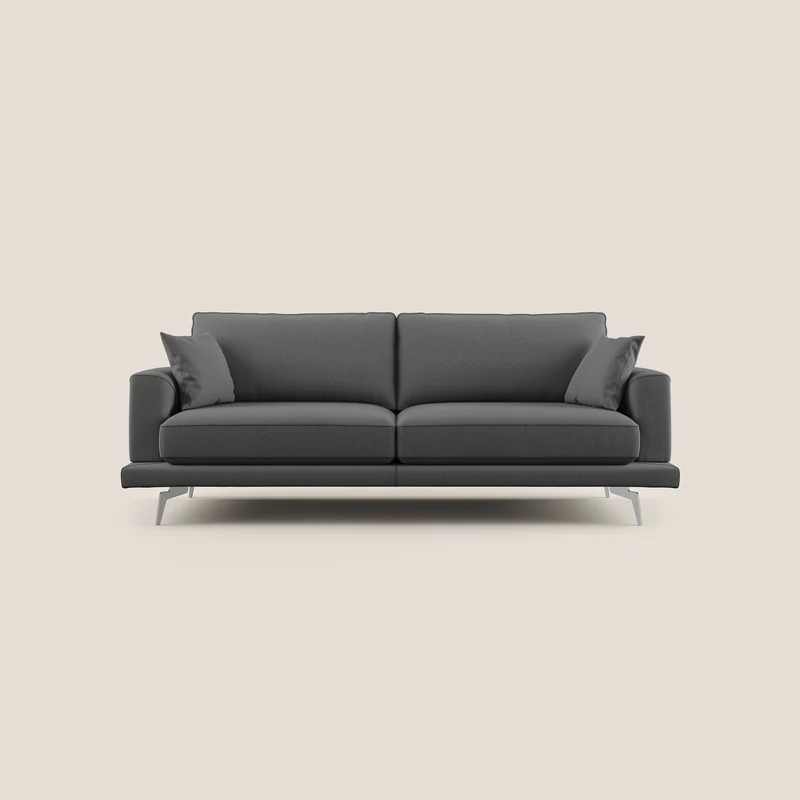 Dorian divano moderno in tessuto morbido antimacchia T05 antracite