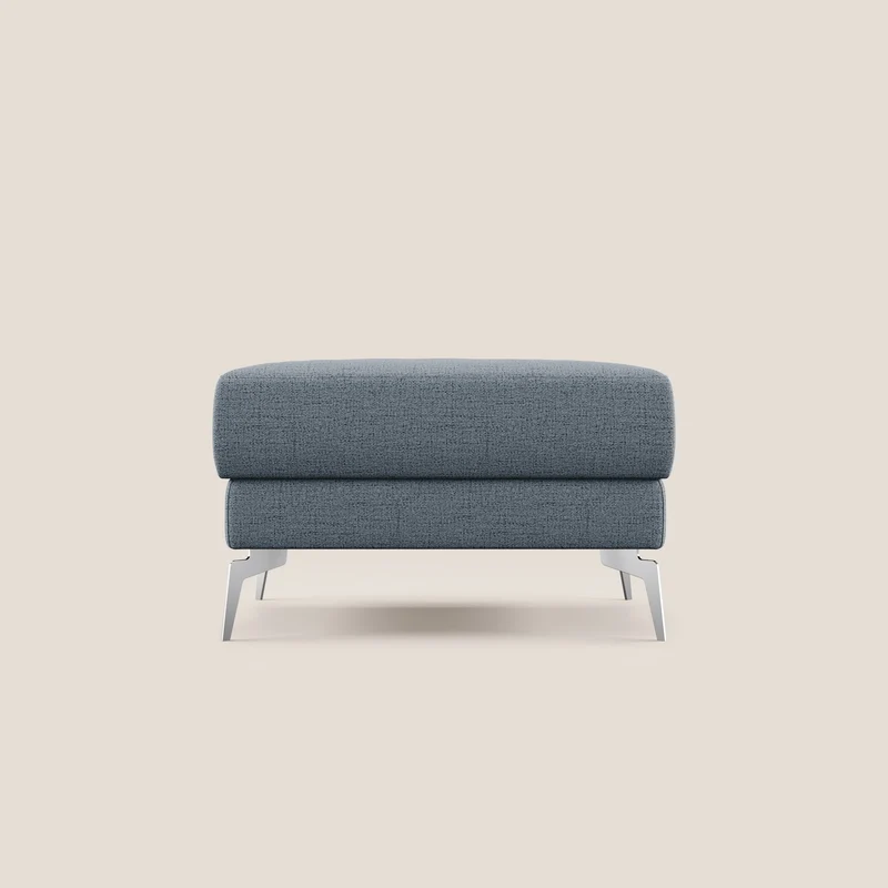 Star Pouf con piedini alti in tessuto impermeabile fiammato T03 blu
