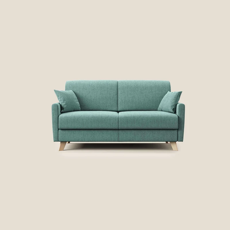 Edgar divano letto matrimoniale in tessuto felis impermeabile T03 verde acqua