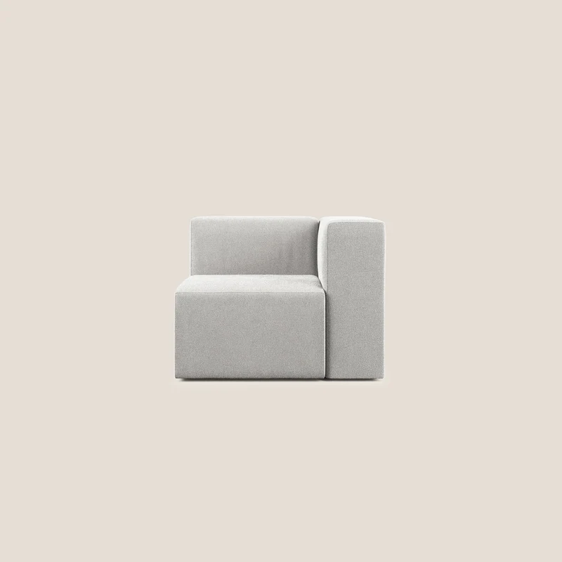 Nettuno modulo angolo/laterale in morbido tessuto bouclè T07 grigio