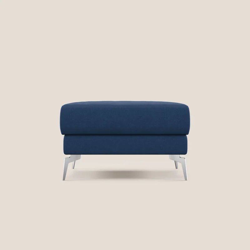 Star Pouf con piedini alti in microfibra impermeabile T11 blu