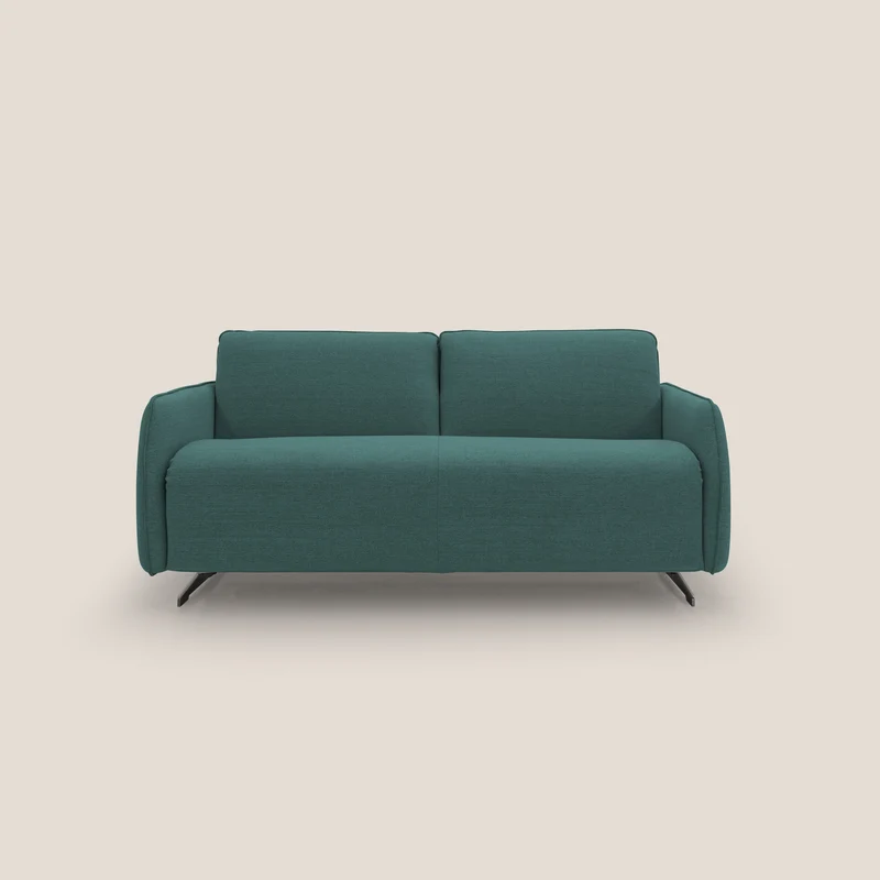 Texas Divano letto matrimoniale moderno in tessuto impermeabile T19 petrolio