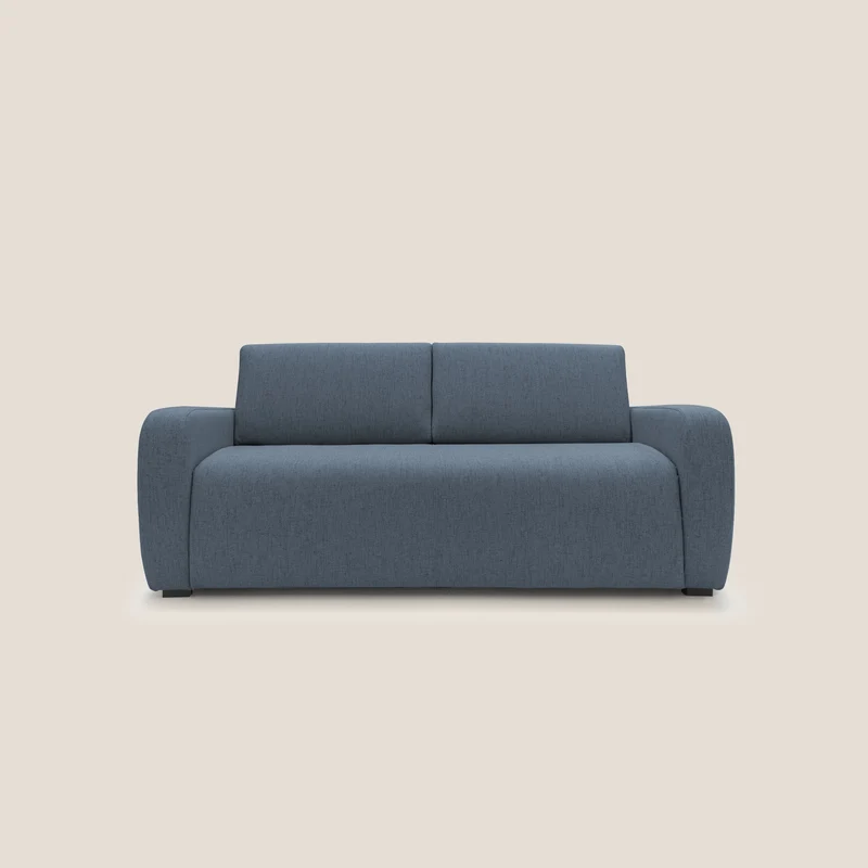 Duna Divano letto matrimoniale con materasso 20 cm in tessuto impermeabile T03 blu