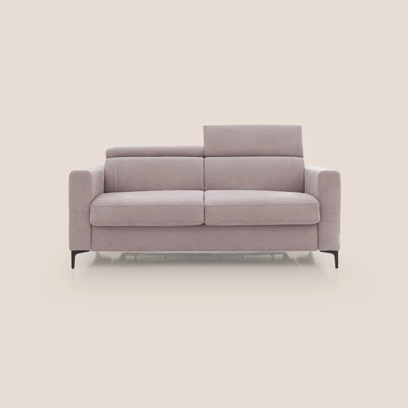 Gardenia divano letto materasso alto 18 cm con poggiatesta reclinabili e rivestimento impermeabile T02 rosa