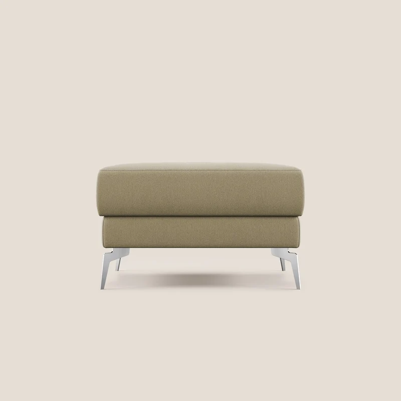 Star Pouf con piedini alti in tessuto smacchiabile T05 cammello