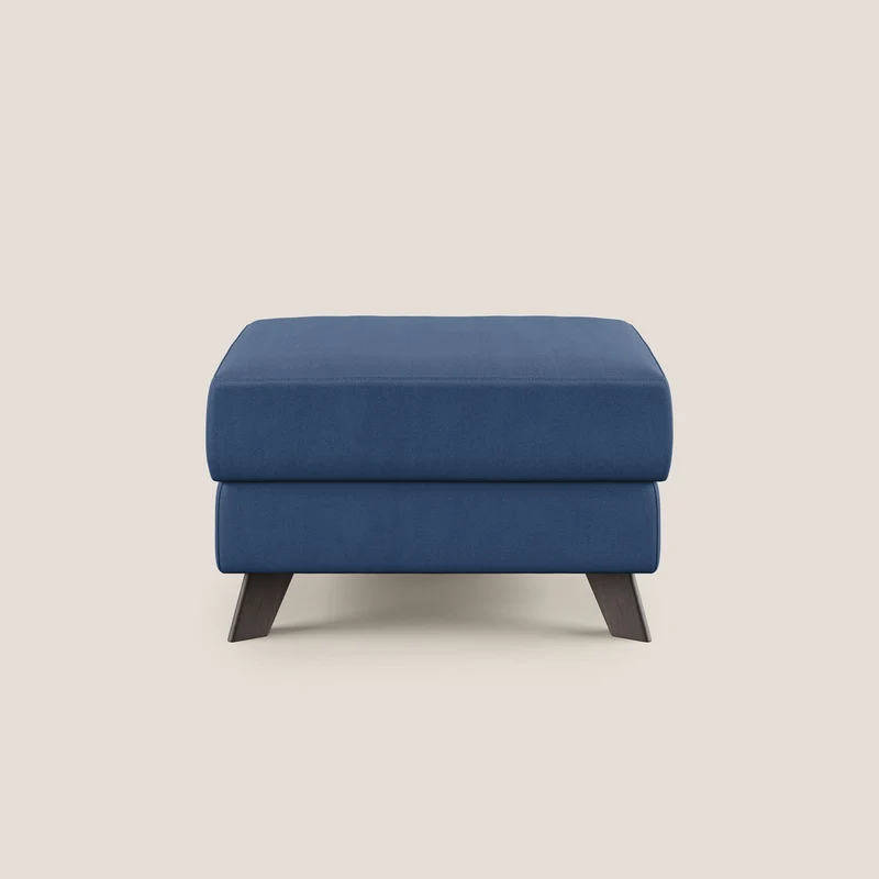 Moon Pouf contenitore e piedini alti in microfibra impermeabile T11 blu