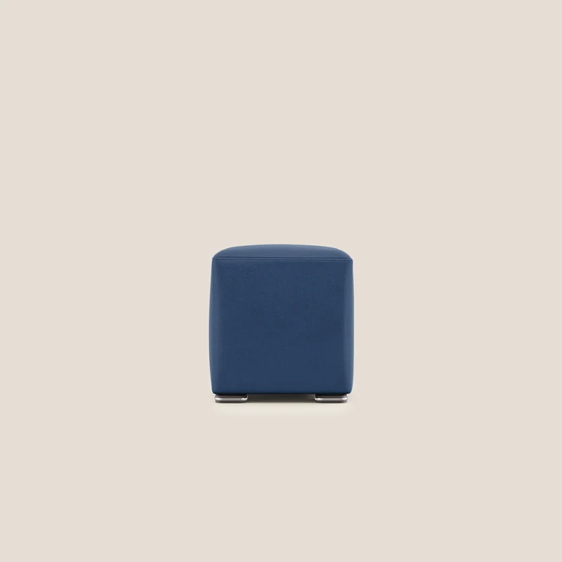 Cube pouf in microfibra smacchiabile T11 blu