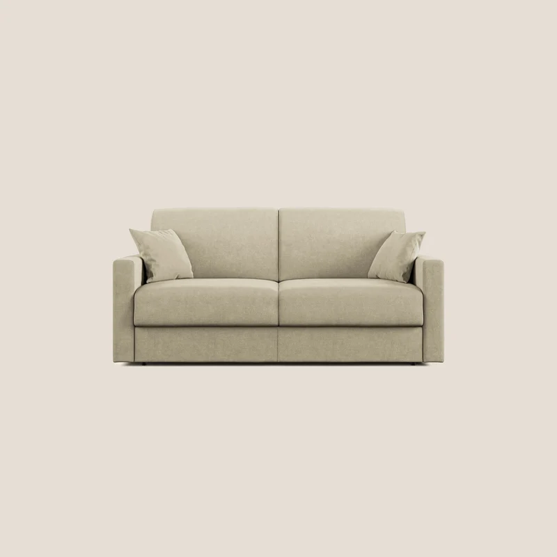 Chris Divano letto in microfibra smacchiabile T11 panna