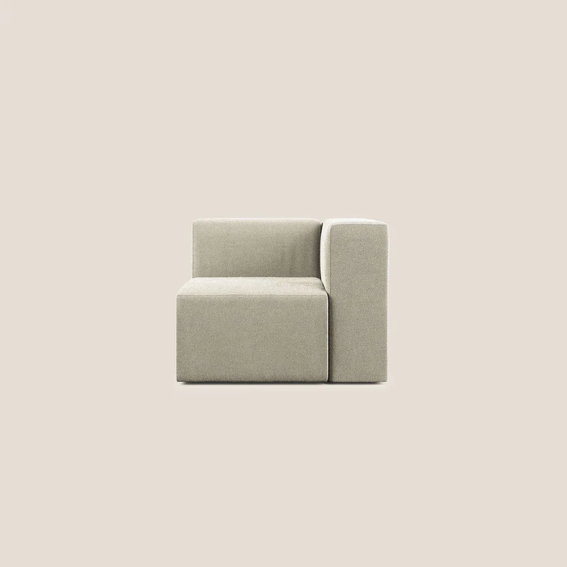 Nettuno modulo angolo/laterale in morbido tessuto bouclè T07 beige