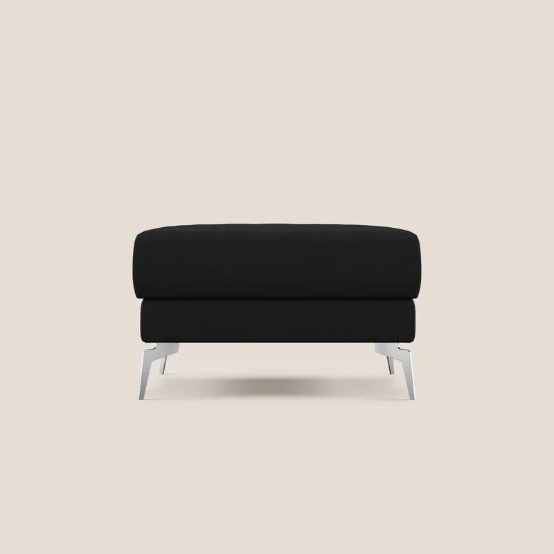 Star Pouf con piedini alti in microfibra impermeabile T11 nero