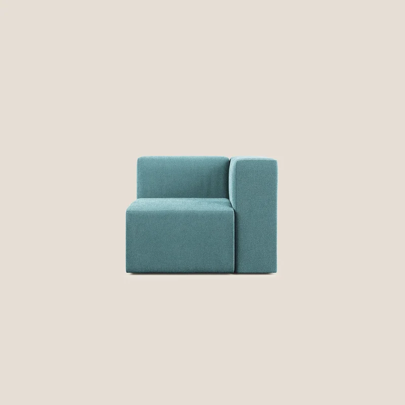 Nettuno modulo angolo/laterale in morbido tessuto bouclè T07 azzurro