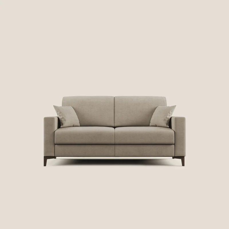 Kafka divano letto matrimoniale in morbido tessuto impermeabile T02 beige