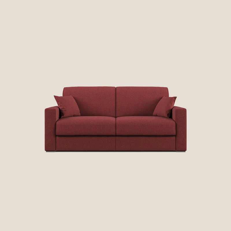 Best Divano letto matrimoniale in tessuto smacchiabile QuickClean T08 rosso