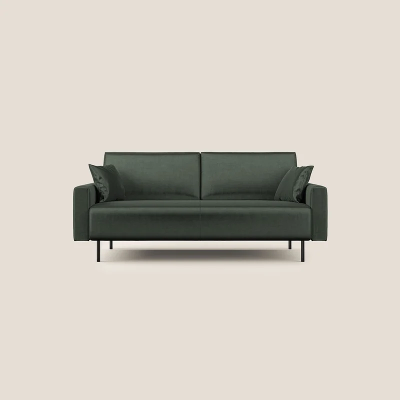 Arthur divano moderno in velluto morbido impermeabile T01 verde