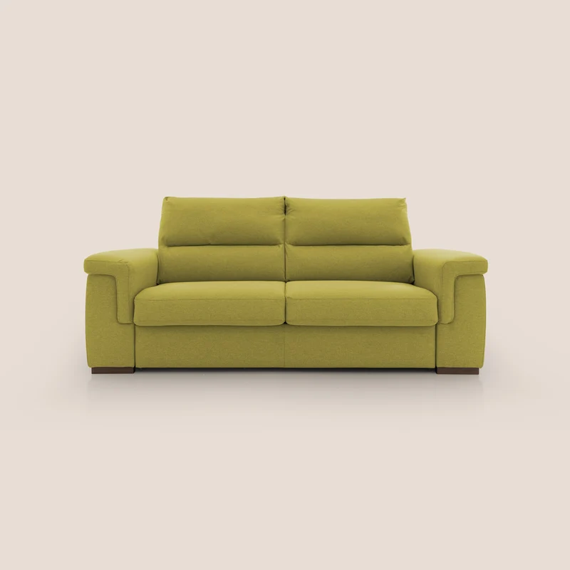 Magnolia divano letto con materasso alto 18 cm morbido schienale alto in tessuto smacchiabile T05 giallo