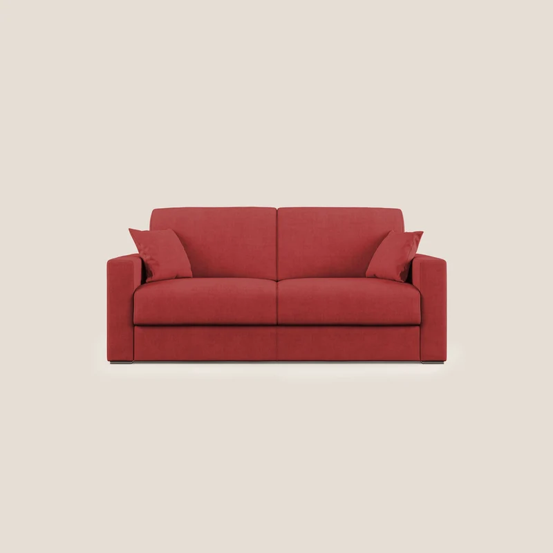 Best Divano letto matrimoniale in tessuto impermeabile T02 rosso