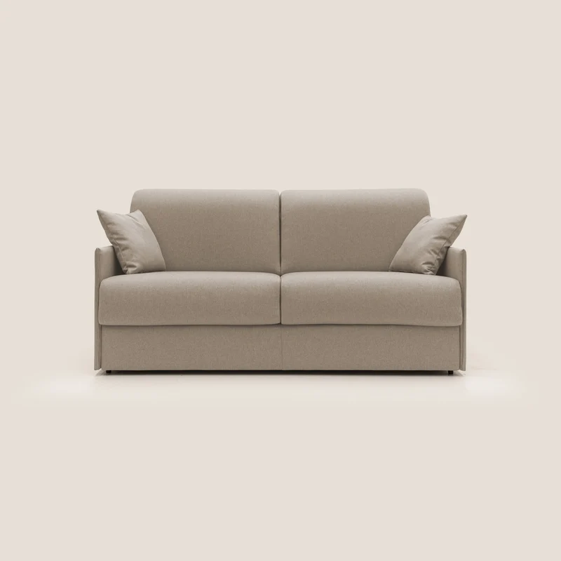 Evans Divano letto matrimoniale in tessuto impermeabile T13 beige