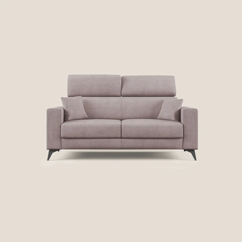 Pegaso divano letto con poggiatesta reclinabili e rivestimento T02 rosa