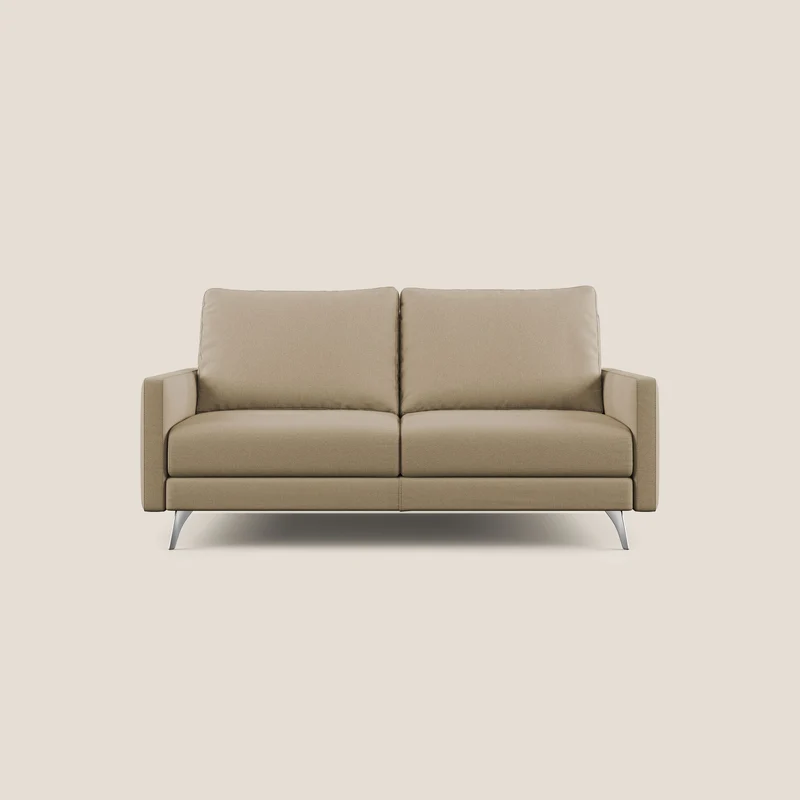 Klimt divano con sedute allungabili e schienali in piuma d'oca in tessuto smacchiabile T05 beige