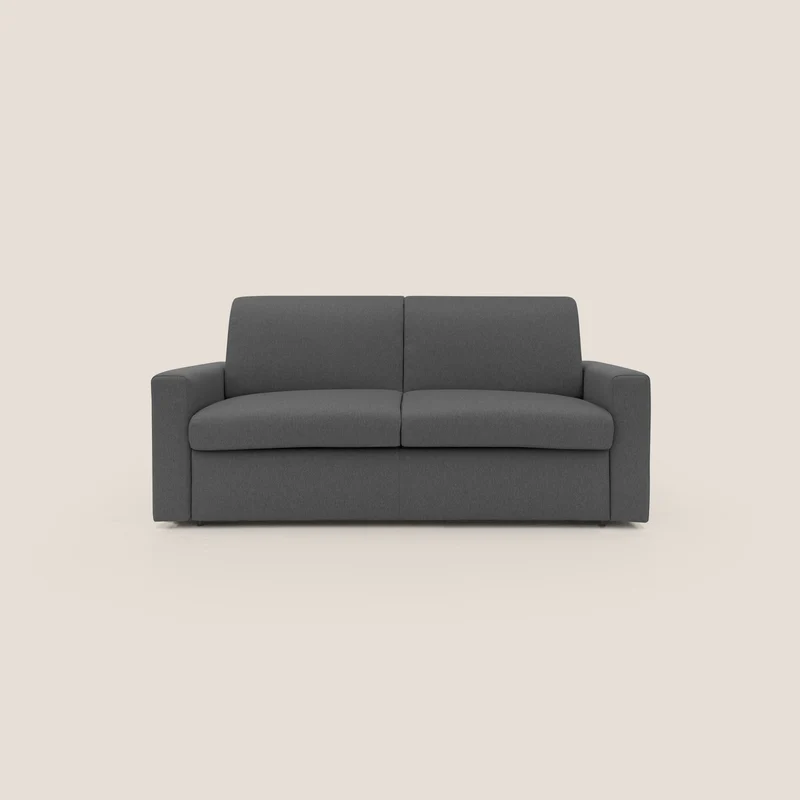 Kansas Divano letto matrimoniale alto 20 cm in tessuto impermeabile misto cotone T13 antracite