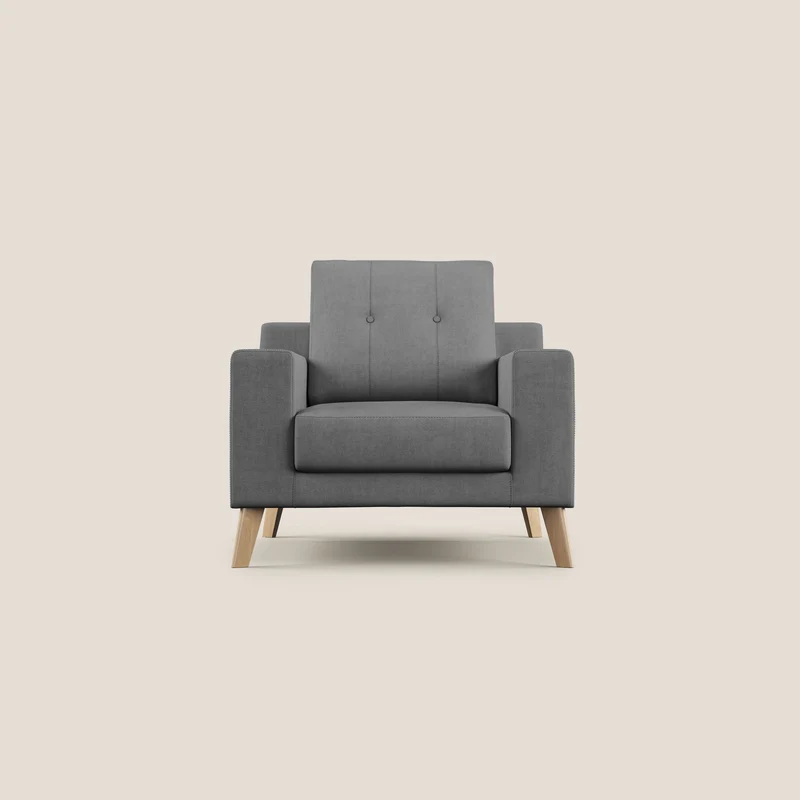 Danish poltroncina in tessuto morbido impermeabile T02 grigio