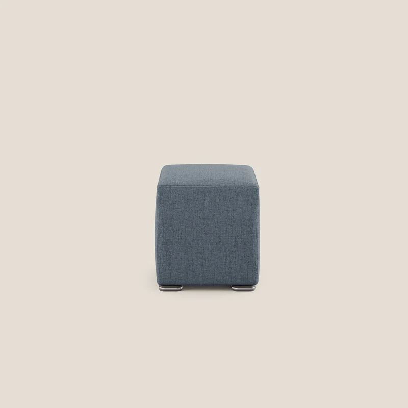 Cube pouf in tessuto morbido impermeabile T03 blu