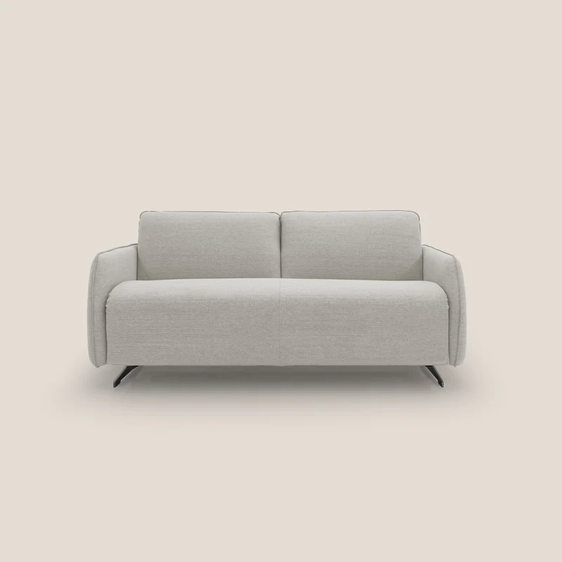 Texas Divano letto matrimoniale moderno in tessuto impermeabile T19 panna