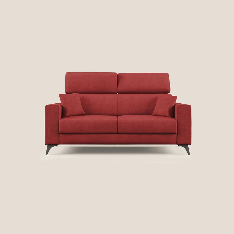 Pegaso divano letto con poggiatesta reclinabili e rivestimento T02 rosso