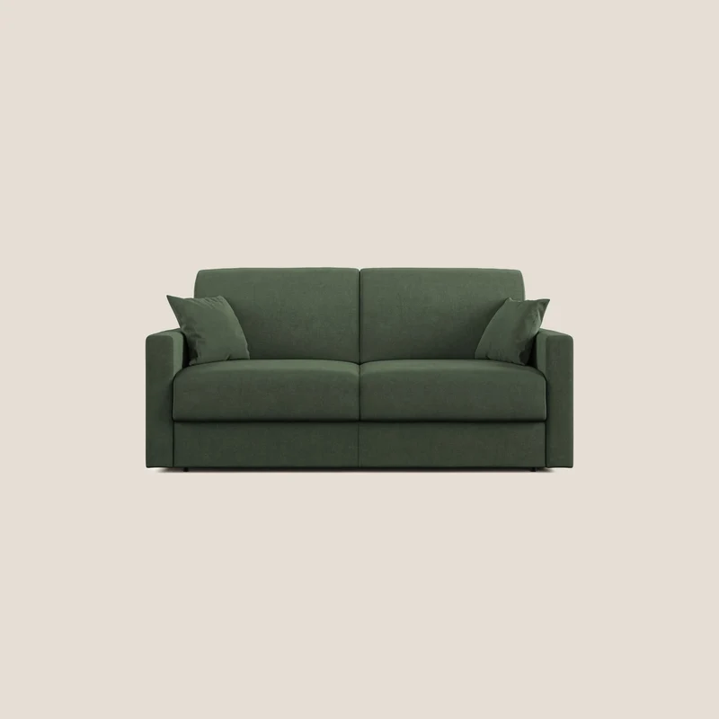 Chris Divano letto in microfibra smacchiabile T11 verde