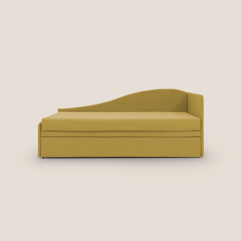 Nolo Divano duplex con doppio letto in tessuto simil cotone impermeabile T13 giallo