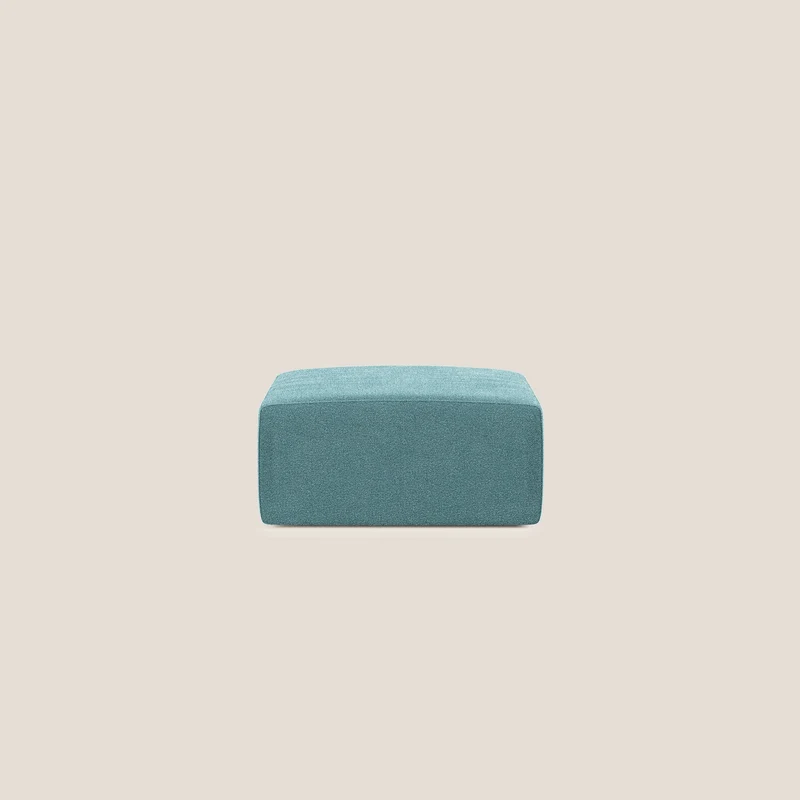 Nettuno modulo pouf in morbido tessuto bouclè T07 azzurro