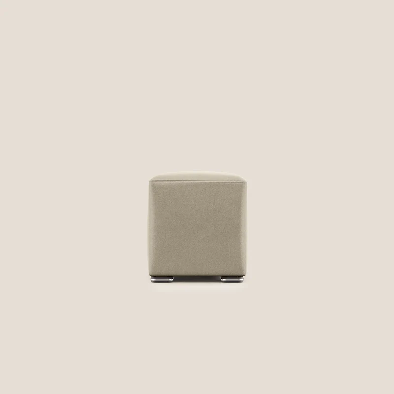 Cube pouf in microfibra smacchiabile T11 tortora