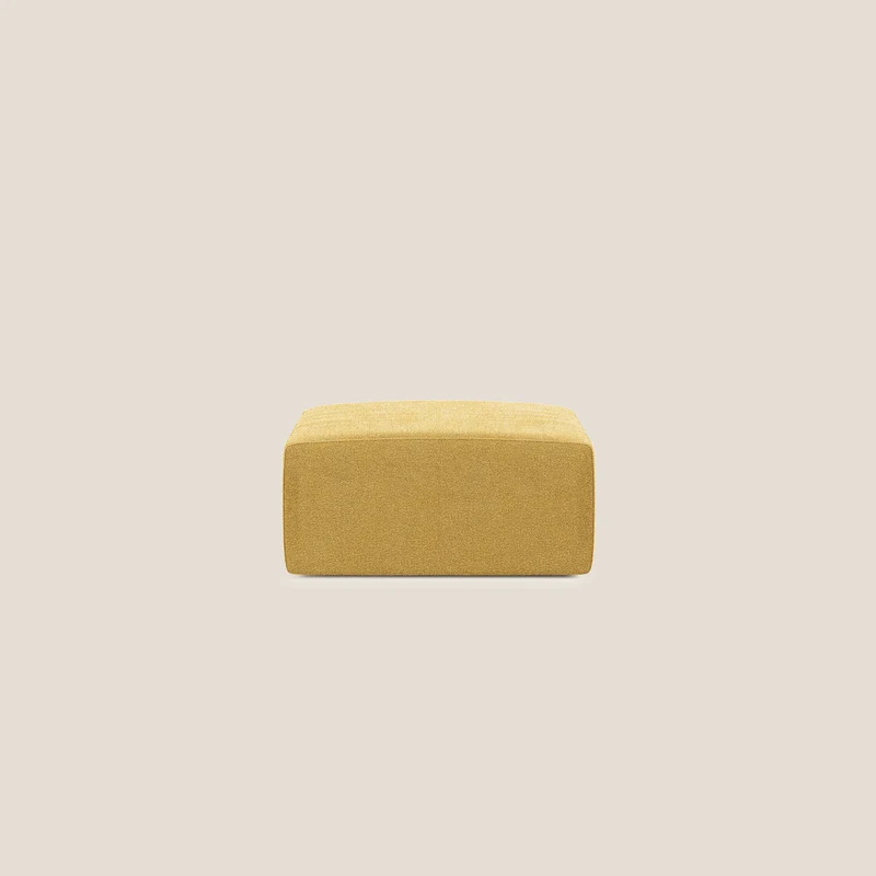 Nettuno modulo pouf in morbido tessuto bouclè T07 giallo