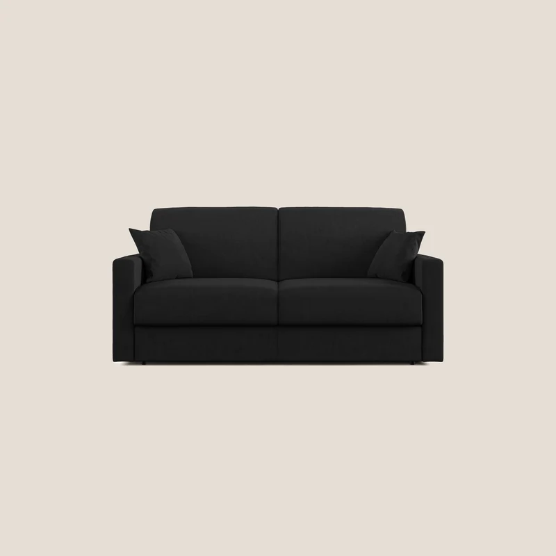 Chris Divano letto in microfibra smacchiabile T11 nero