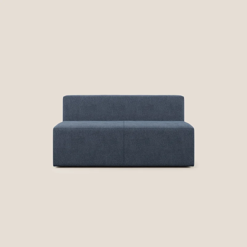 Nettuno modulo centrale maxi in morbido tessuto bouclè T07 blu