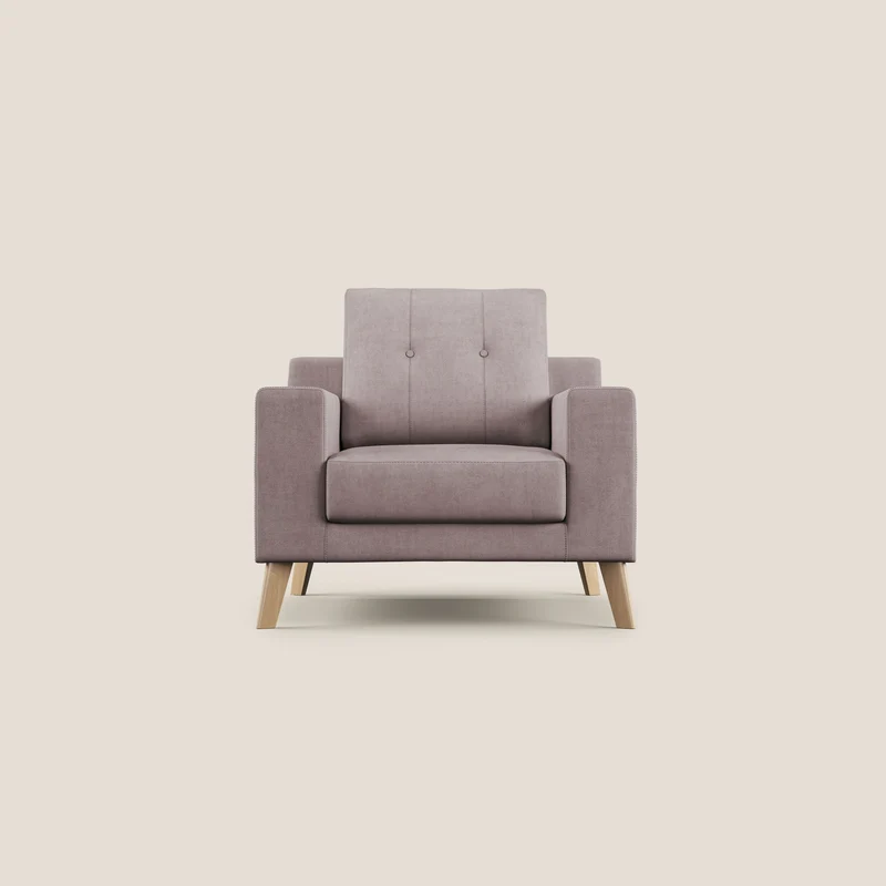 Danish poltroncina in tessuto morbido impermeabile T02 rosa