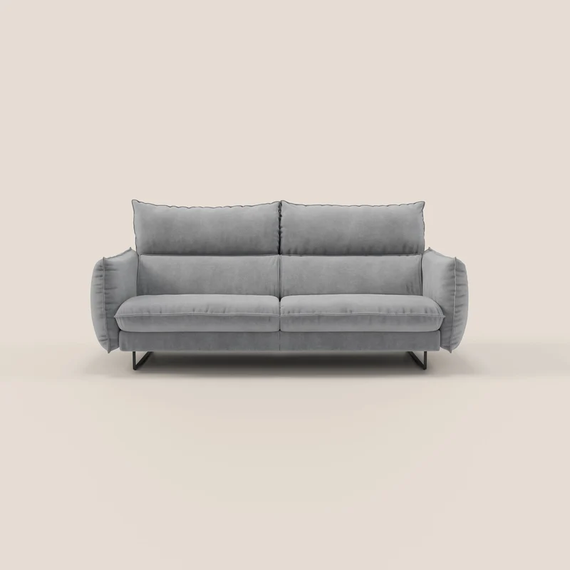 Monamour Divano dal design moderno con opzione relax elettrico in microfibra smacchiabile impermeabile T11 grigio
